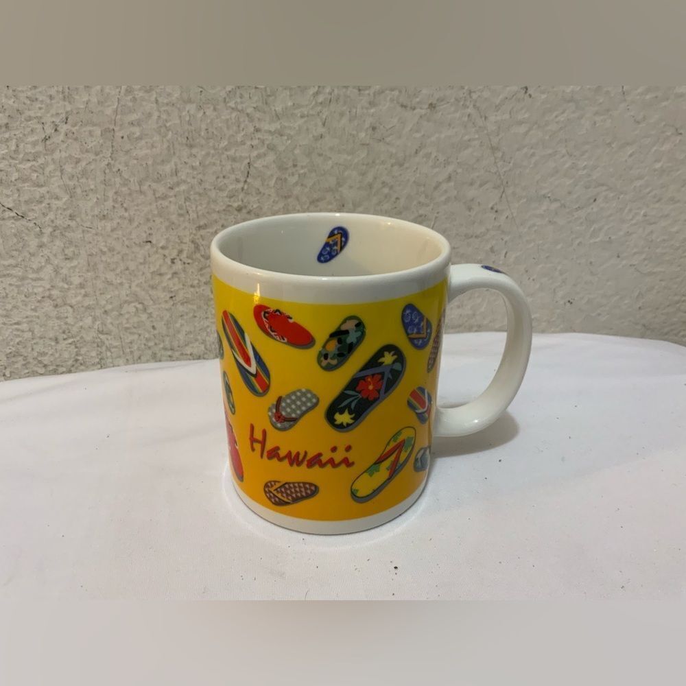 Flip Flops Sandal Coffee Tea Mug Cup Slipper Line Islander Designed Hawaii 4"h